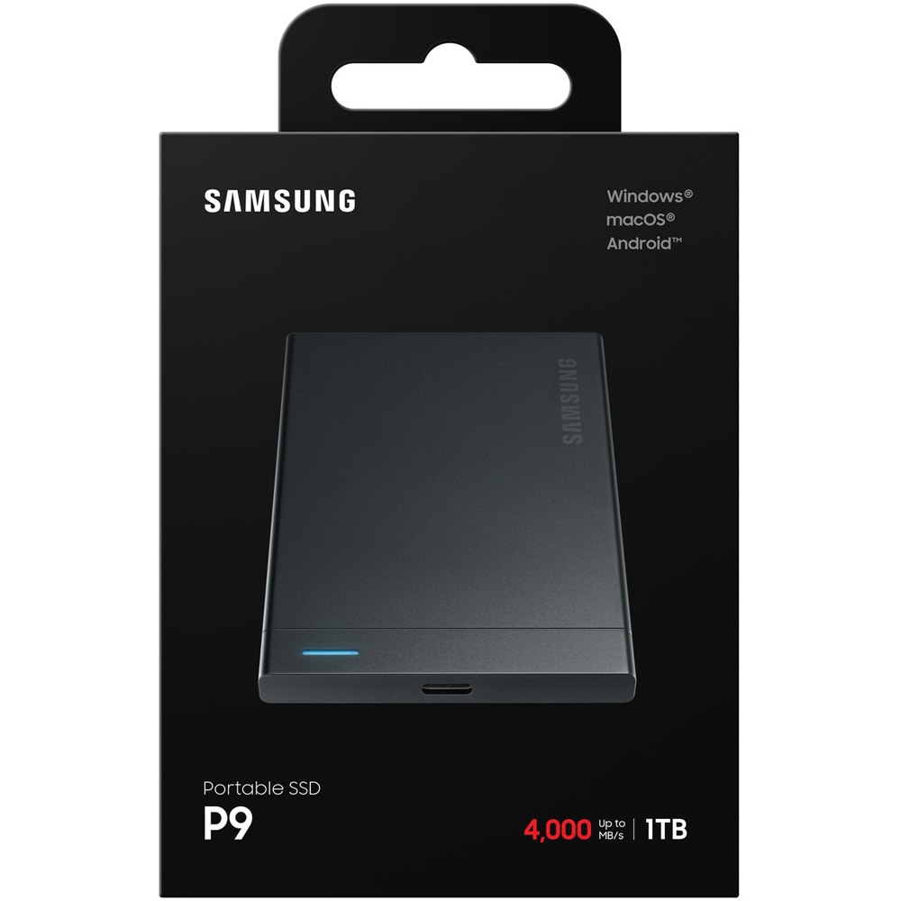 SSD extern SAMSUNG P9 MU-PJ1T0G/WW, 1TB, USB4 Gen 3x2, negru