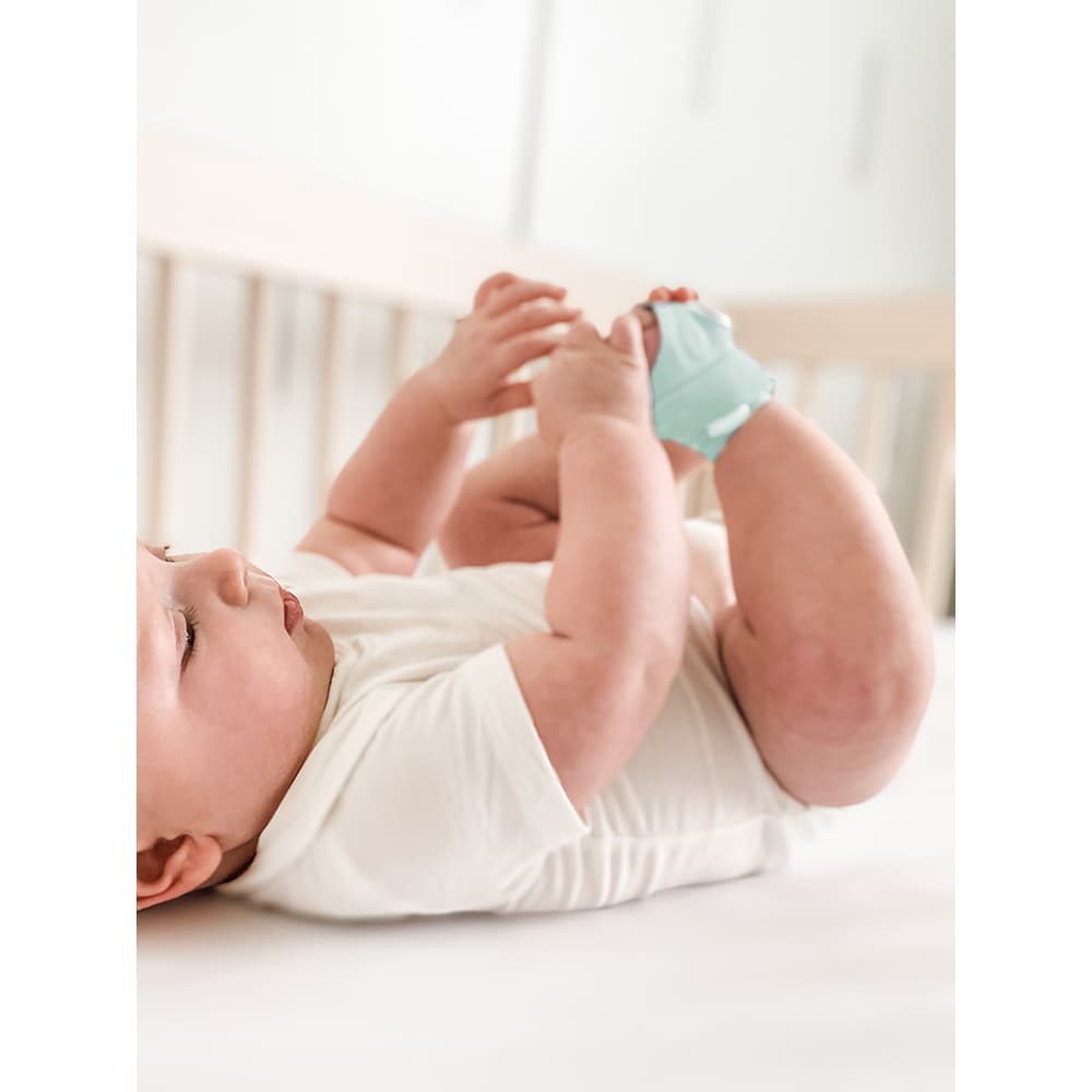Soseta inteligenta OWLET Dream Sock BMRHNNMIM, verde deschis-alb