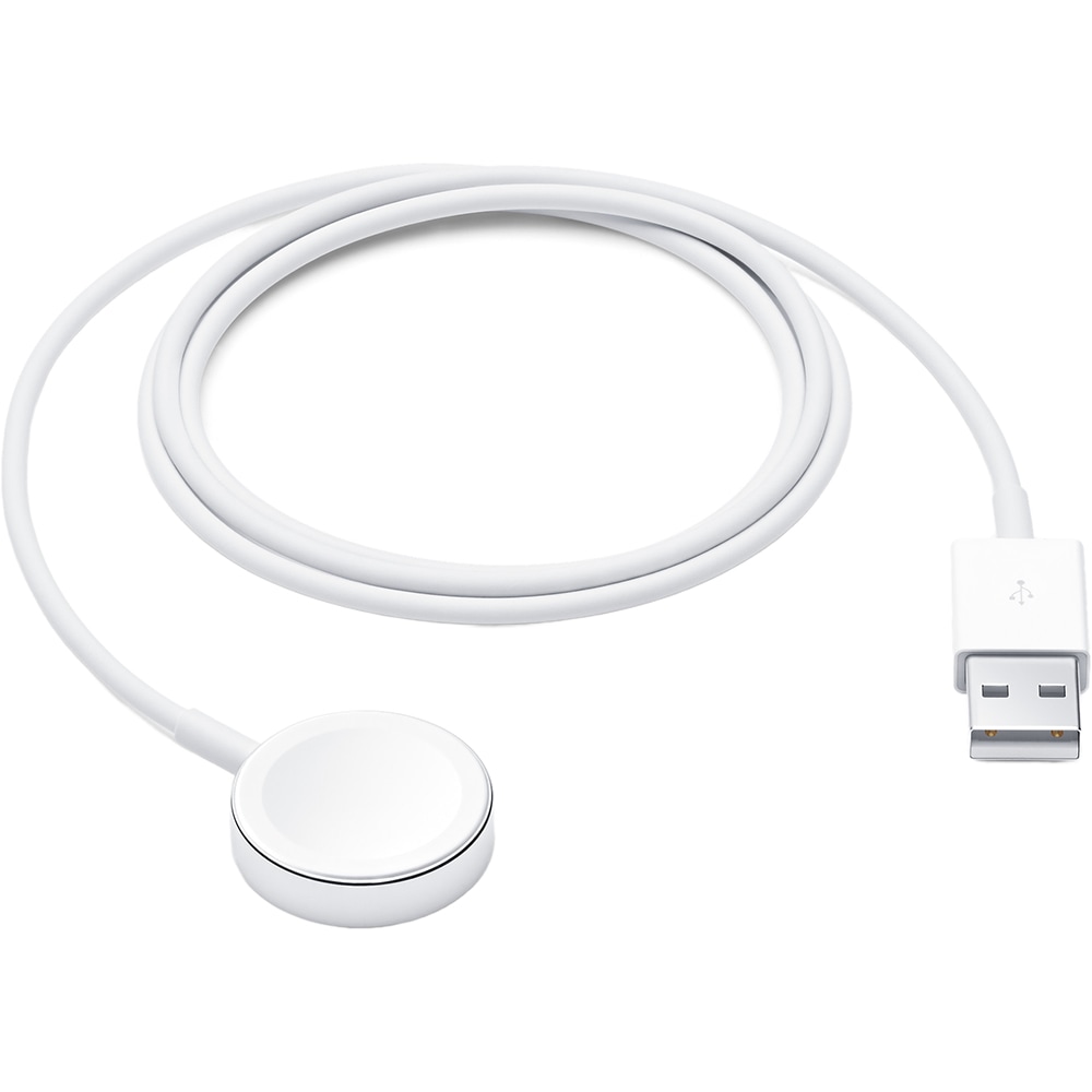 Cablu de incarcare magnetic pentru APPLE Watch, MW6A3ZM/A, USB-A, 1m, alb