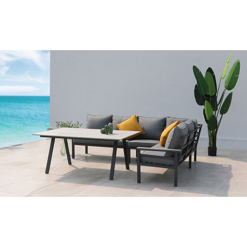 Set mobilier gradina MYRIA Atlanta, 5 piese, gri