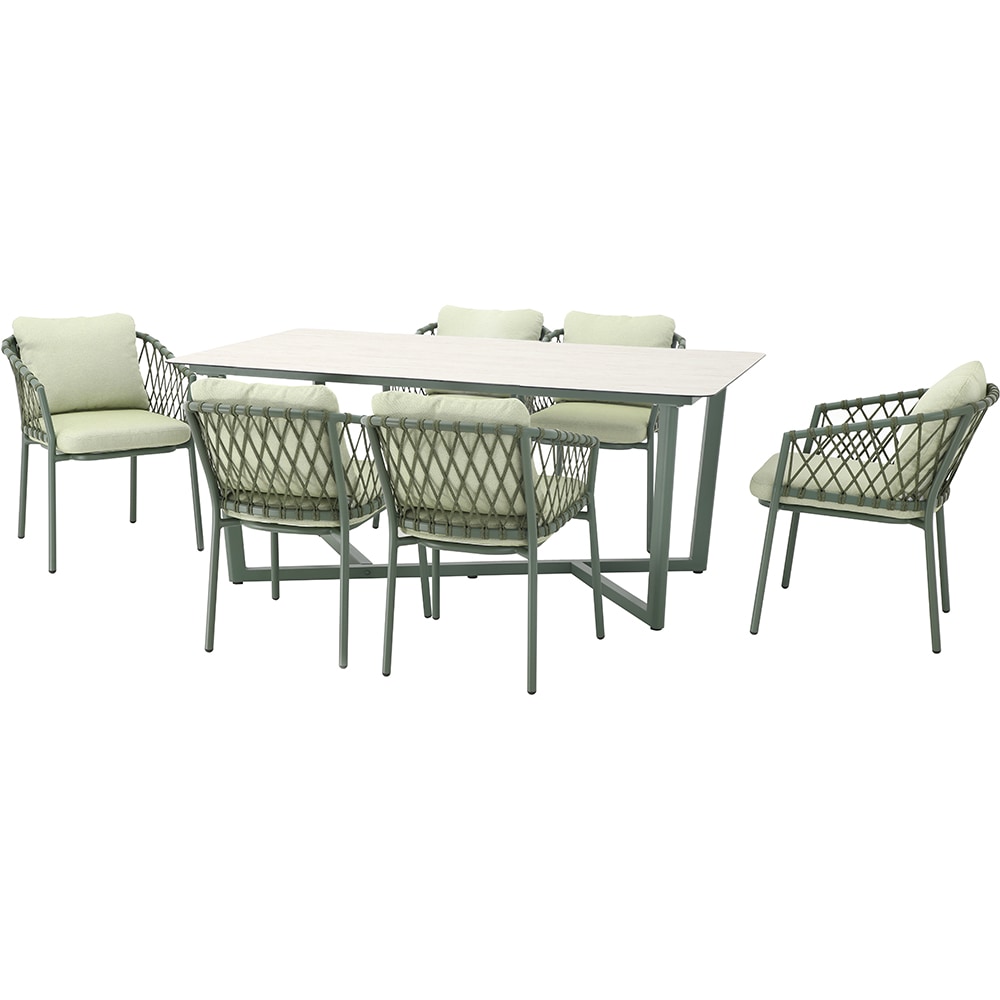 Set mobilier gradina MYRIA Adelaide, 7 piese, verde