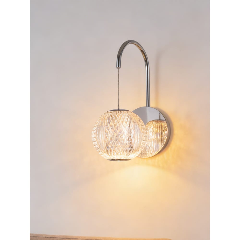 Aplica de perete MYRIA Diamond, LED, 6W, 11x18x26 cm, crom
