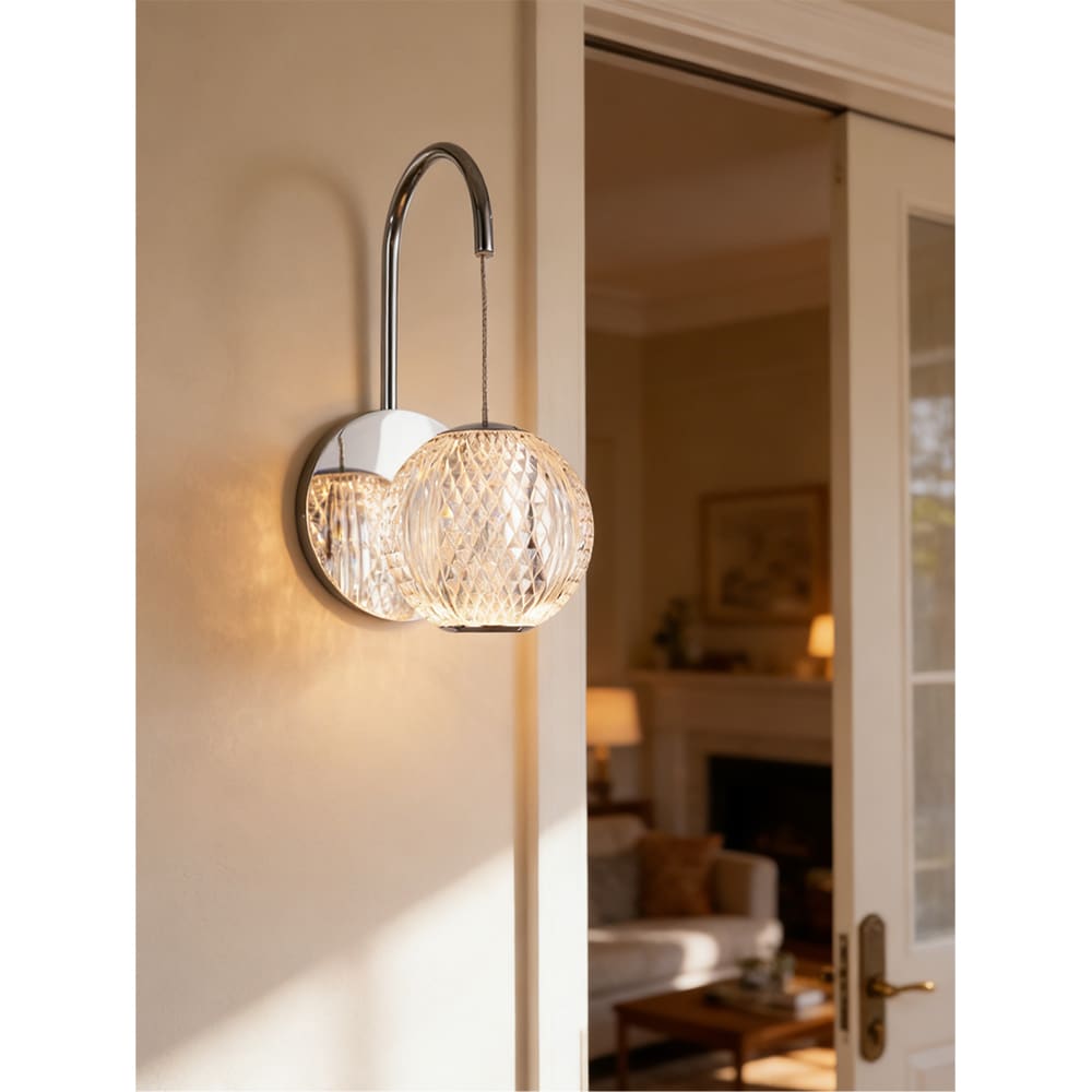 Aplica de perete MYRIA Diamond, LED, 6W, 11x18x26 cm, crom