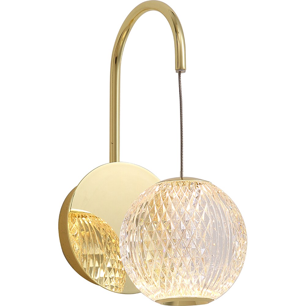 Aplica de perete MYRIA Diamond, LED, 6W, 11x18x16 cm, auriu