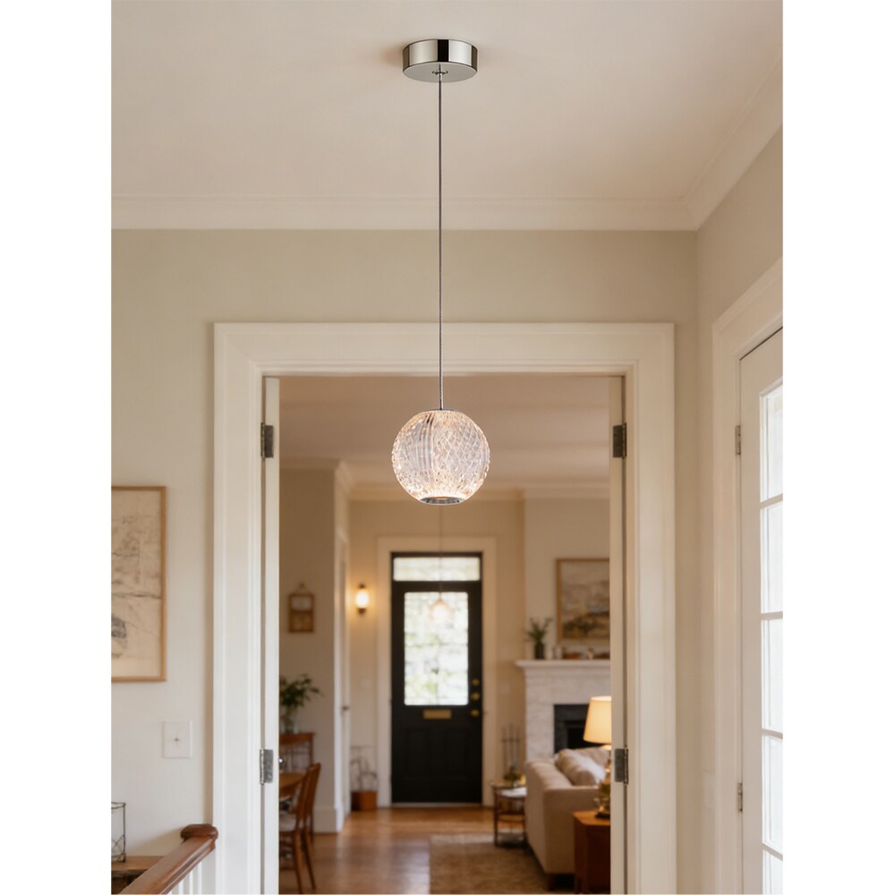 Pendul suspendat MYRIA Diamond, LED, 6W, 12x12x150 cm, crom