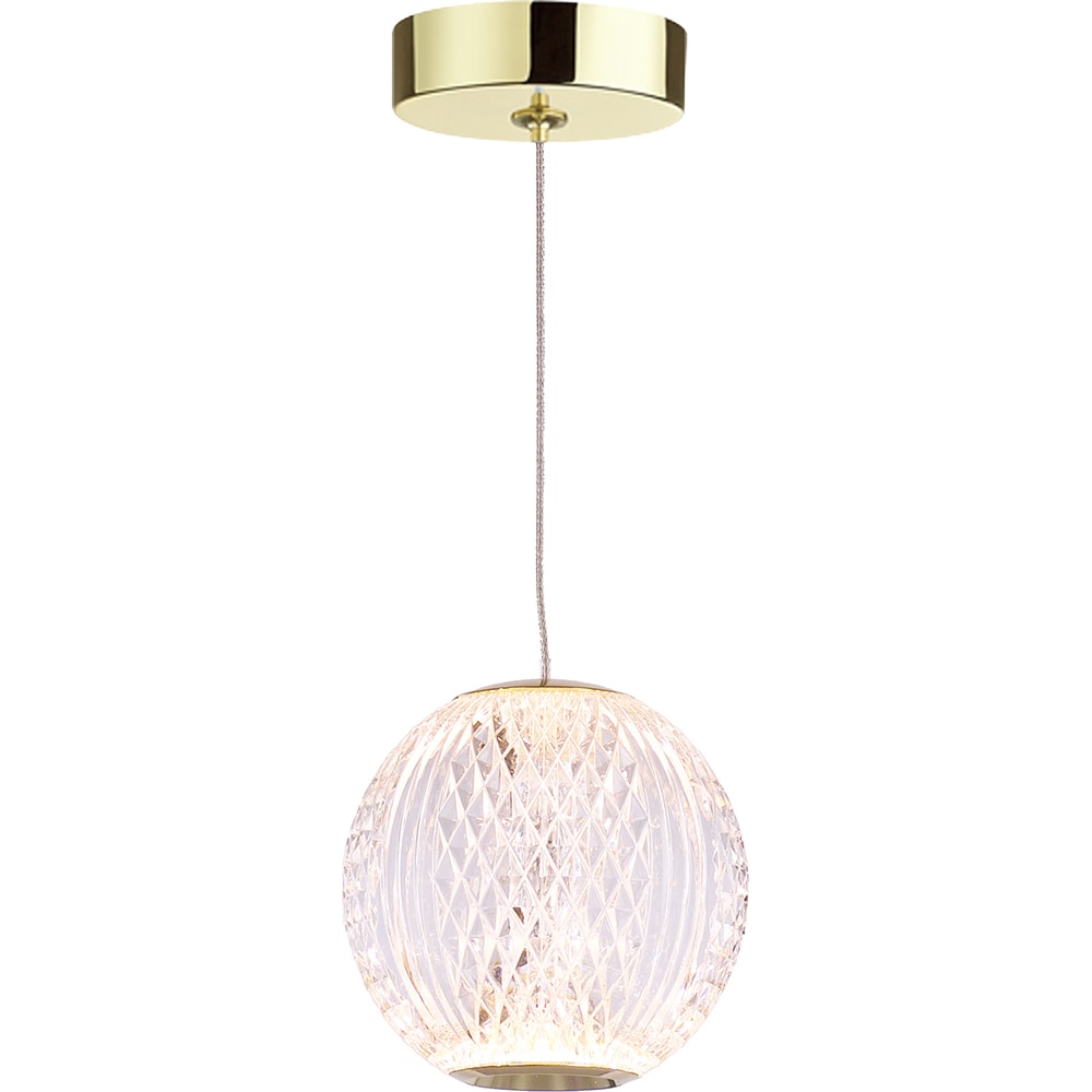 Pendul suspendat MYRIA Diamond, LED, 6W, 12x12x150 cm, auriu