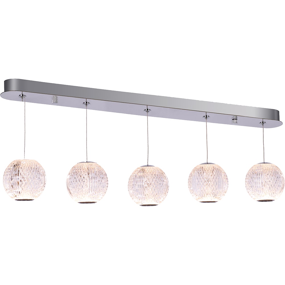 Lustra suspendata MYRIA Diamond, LED, 24W, 84x11x150 cm, crom