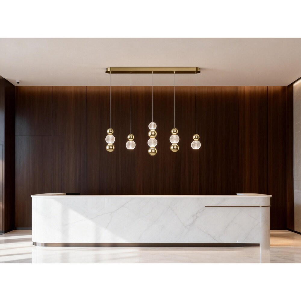 Lustra LED MYRIA MY10344GD, 32W, 2075.3lm, 4000K, IP20, auriu