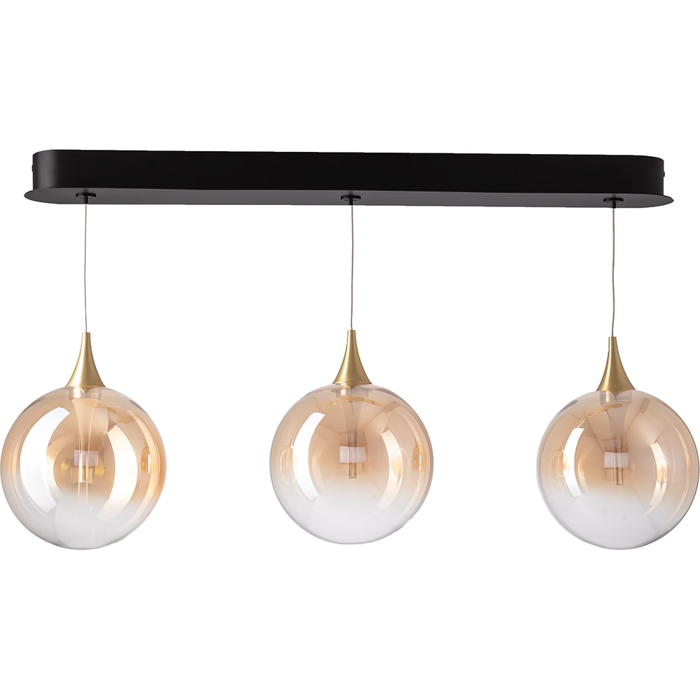 Lustra suspendata MYRIA Globe, LED, 13W, 68x16x150 cm, auriu-negru