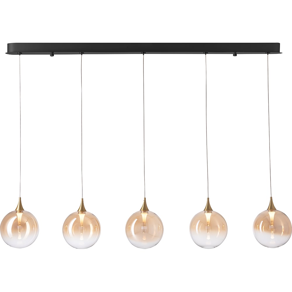 Lustra suspendata MYRIA Globe, LED, 21W, 120x16x150 cm, auriu-negru