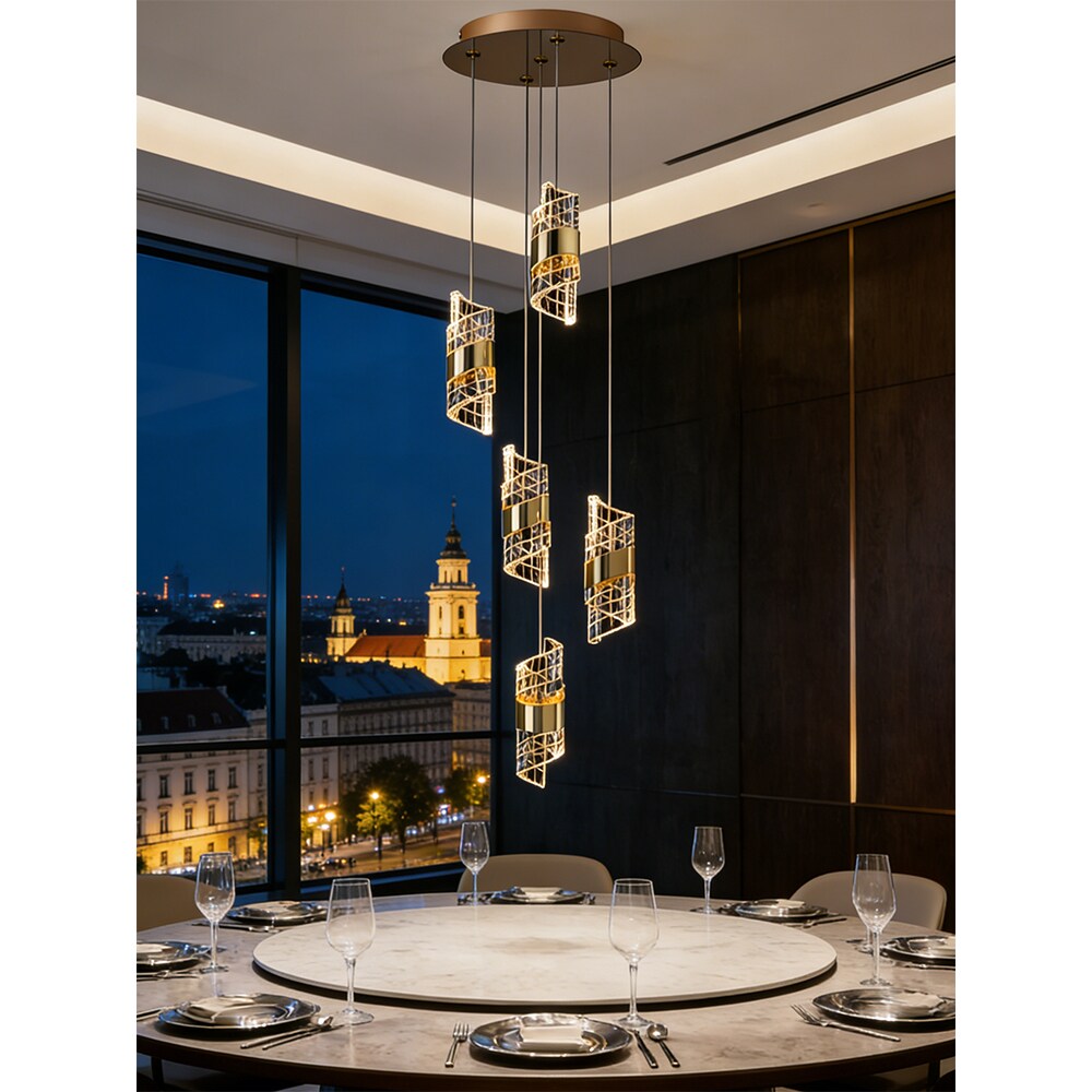 Lustra LED MYRIA Torch MY10352GD, 42W, 3660.1lm, 4000K, IP20, auriu