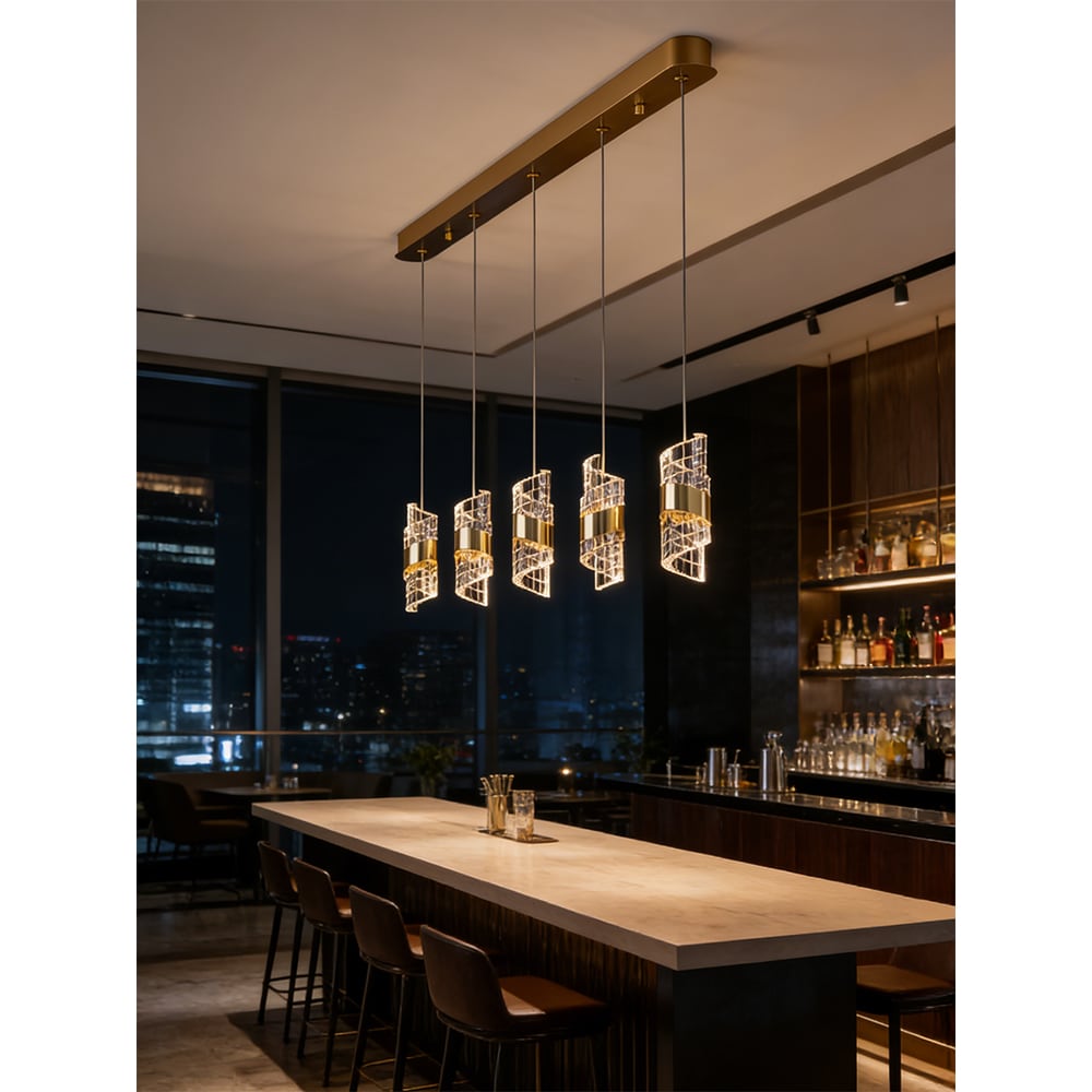 Lustra LED MYRIA Torch MY10353GD, 42W, 3650.4lm, 4000K, IP20, auriu