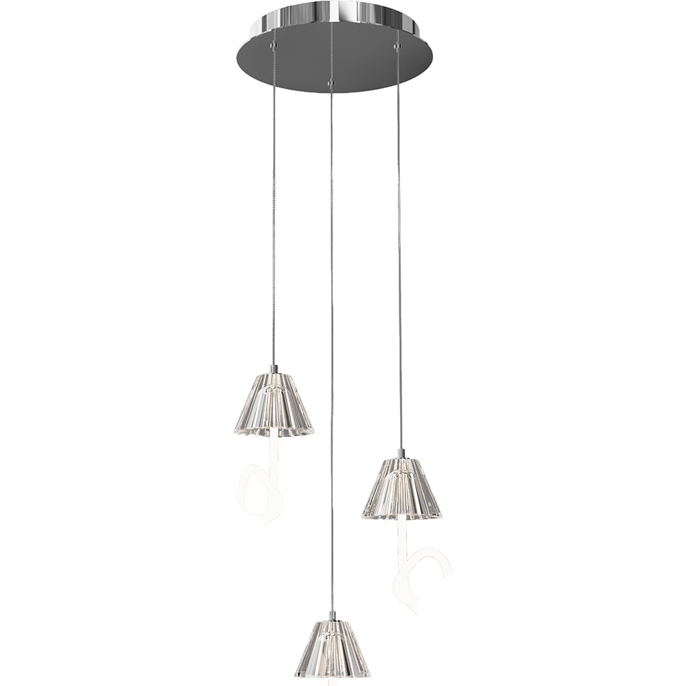 Lustra suspendata MYRIA Aria LED, 17W, 4000K, IP20, crom