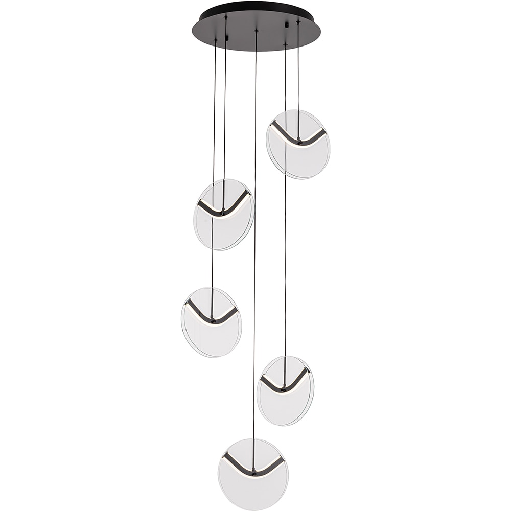 Lustra LED MYRIA Voluta MY10367BK, 32W, 1906lm, 4000K, IP20, negru