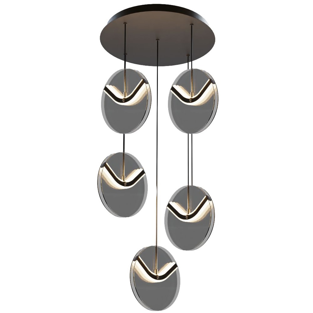 Lustra LED MYRIA Voluta MY10367DI, 32W, 743lm, 4000K, IP20, negru