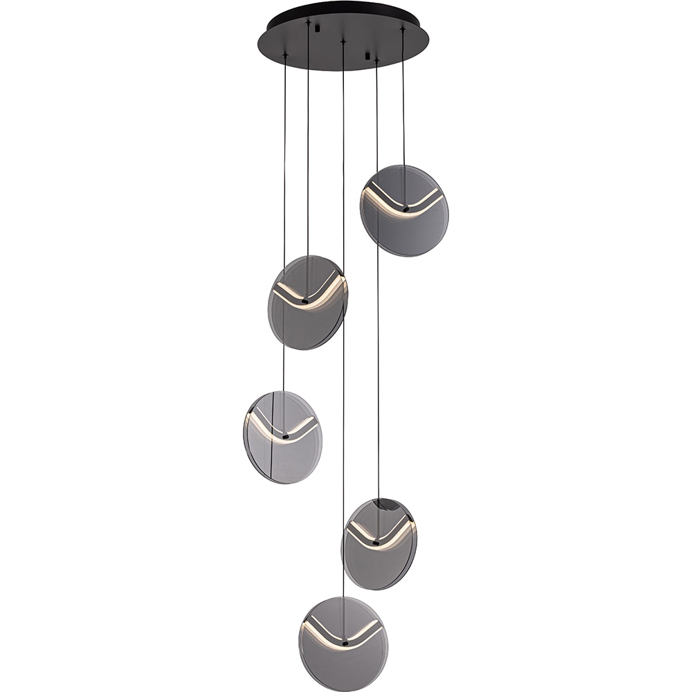 Lustra LED MYRIA Voluta MY10367DI, 32W, 743lm, 4000K, IP20, negru