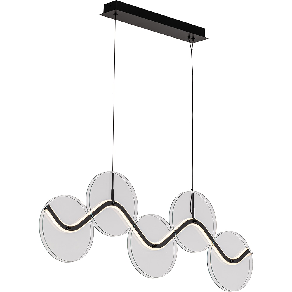 Lustra LED MYRIA Voluta MY10368BK, 32W, 2263lm, 4000K, IP20, negru