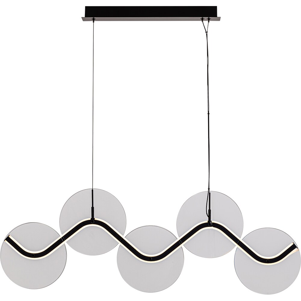 Lustra LED MYRIA Voluta MY10368BK, 32W, 2263lm, 4000K, IP20, negru
