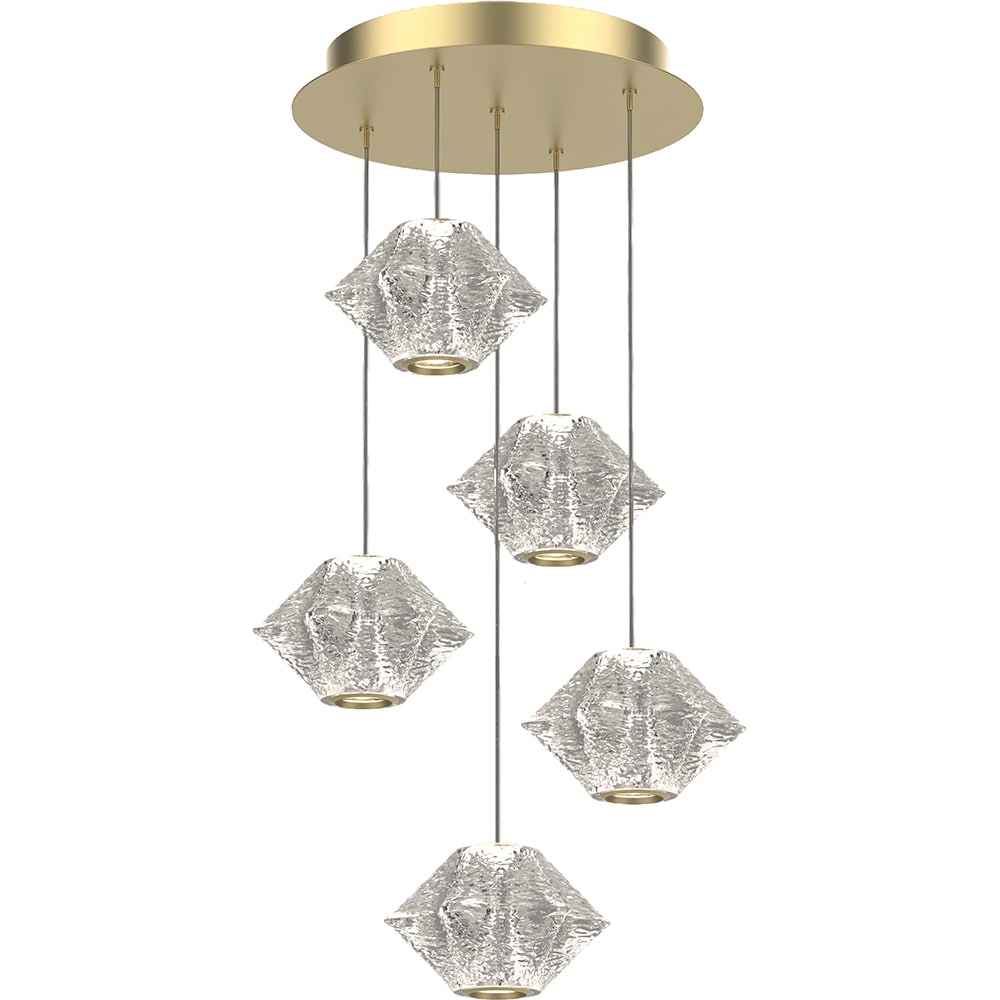 Lustra suspendata MYRIA Stella LED, 24W, 4000K, IP20, auriu