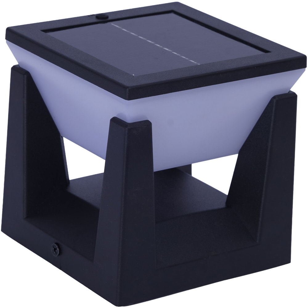 Lampa solara pentru stalp MYRIA MY10399, 12x0.5W, 80lm, IP44, negru