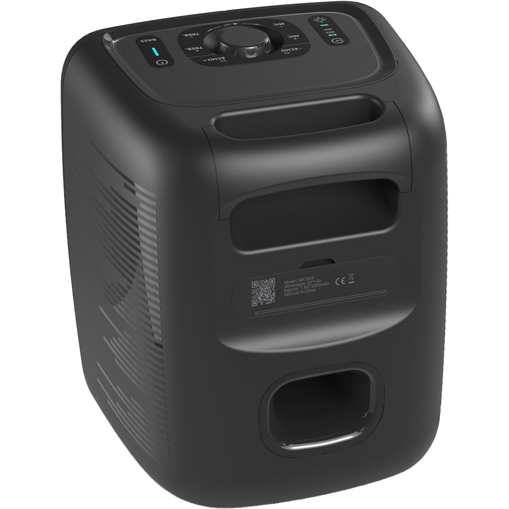 Boxa portabila MYRIA MY2410, 53W RMS, Bluetooth, IPX4, negru