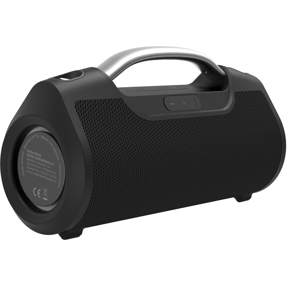 Boxa portabila MYRIA MY2412, 40W RMS, Bluetooth, IPX6, negru