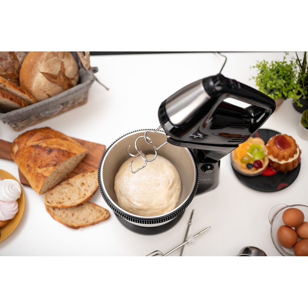 Mixer cu bol MYRIA MY4024BK, 3.4l, 300W, 5 trepte viteza, argintiu-negru 