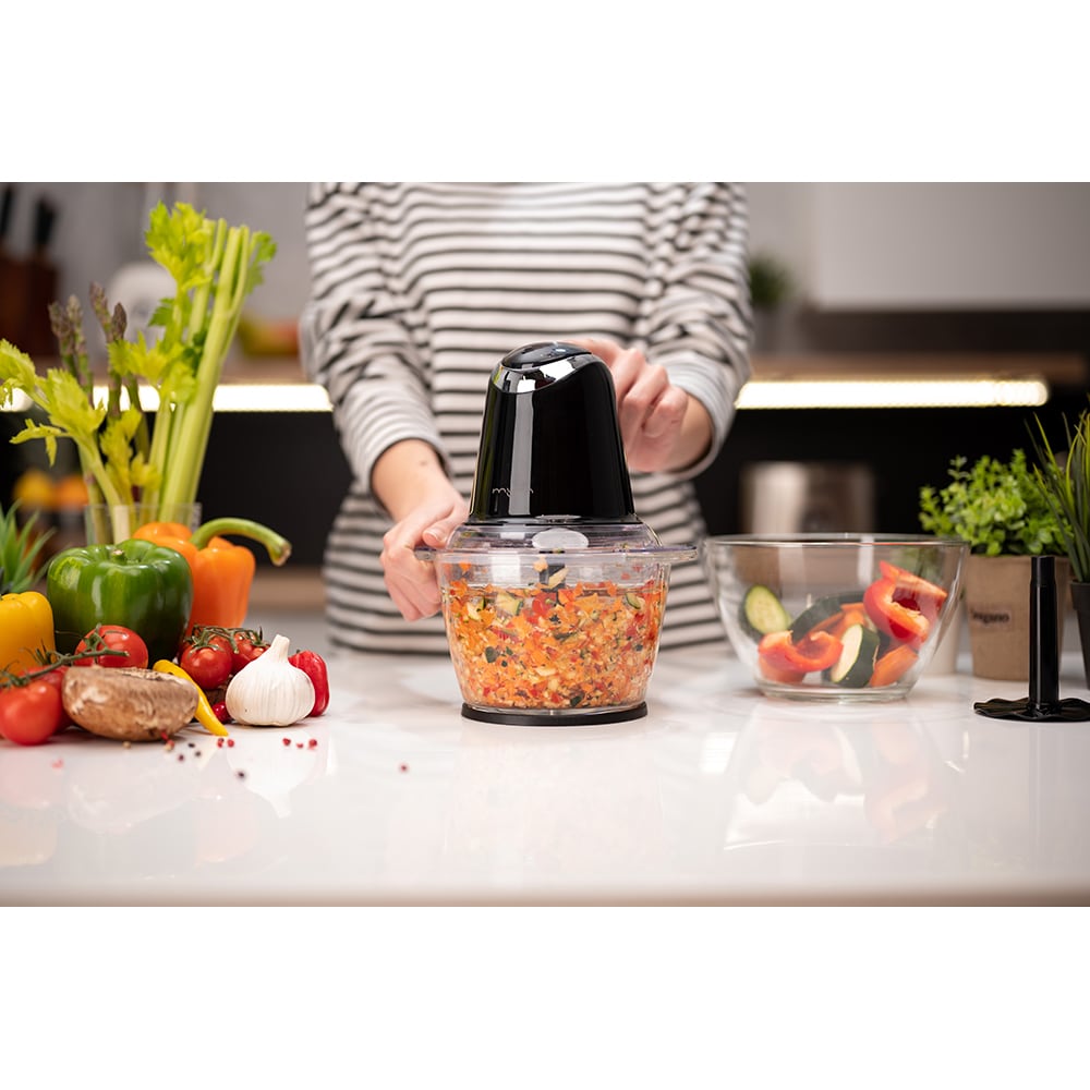 Mini tocator MYRIA MY4069BK, 1l, 500W, 2 trepte viteza, negru