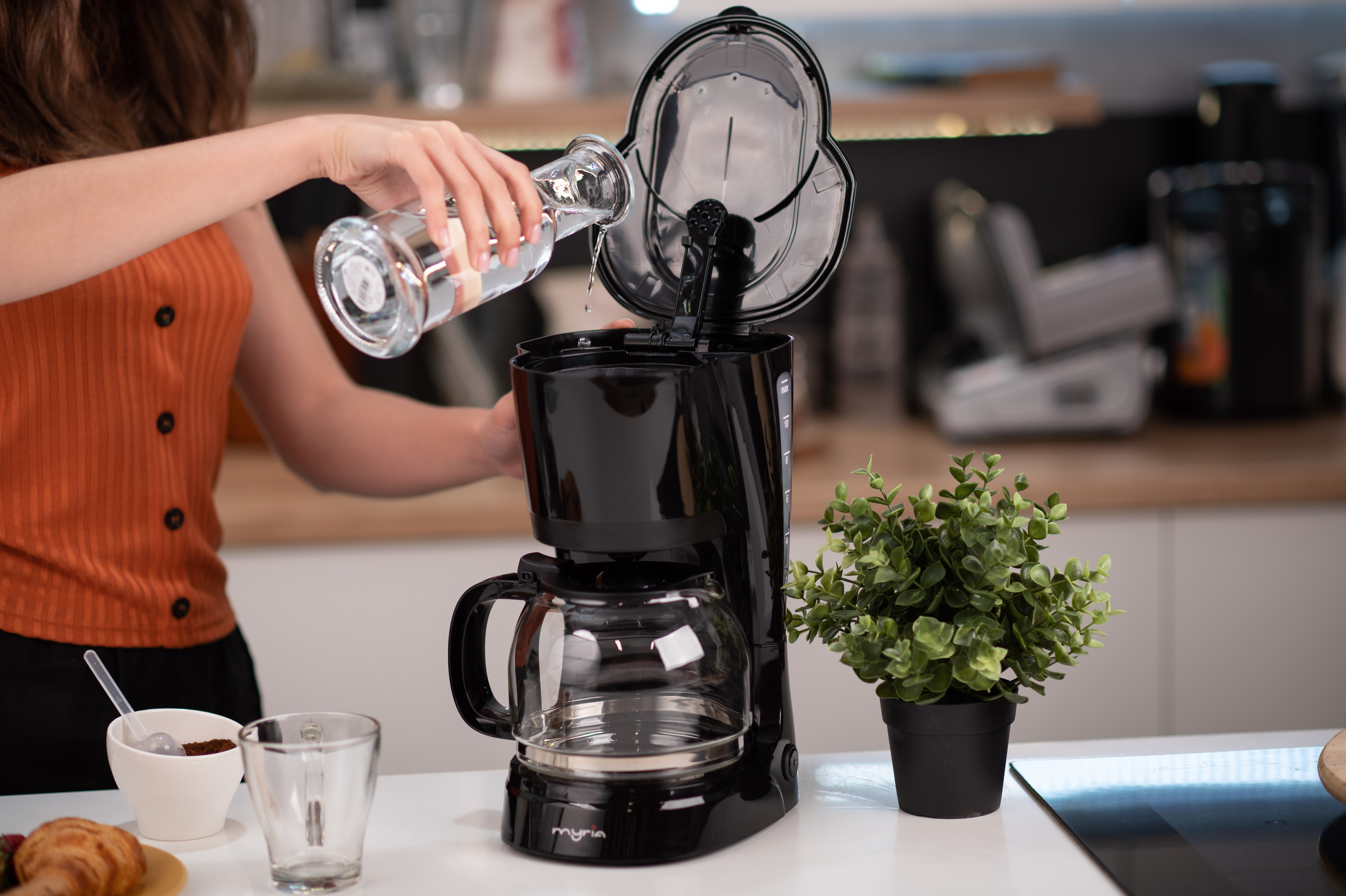 Cafetiera MYRIA MY4117, 1.5l, 750W, 12 cesti, negru