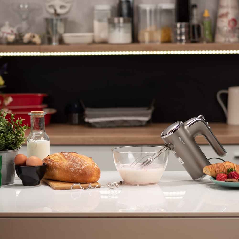 Mixer de mana MYRIA MY4434, 400W, 5 trepte viteza, negru-argintiu