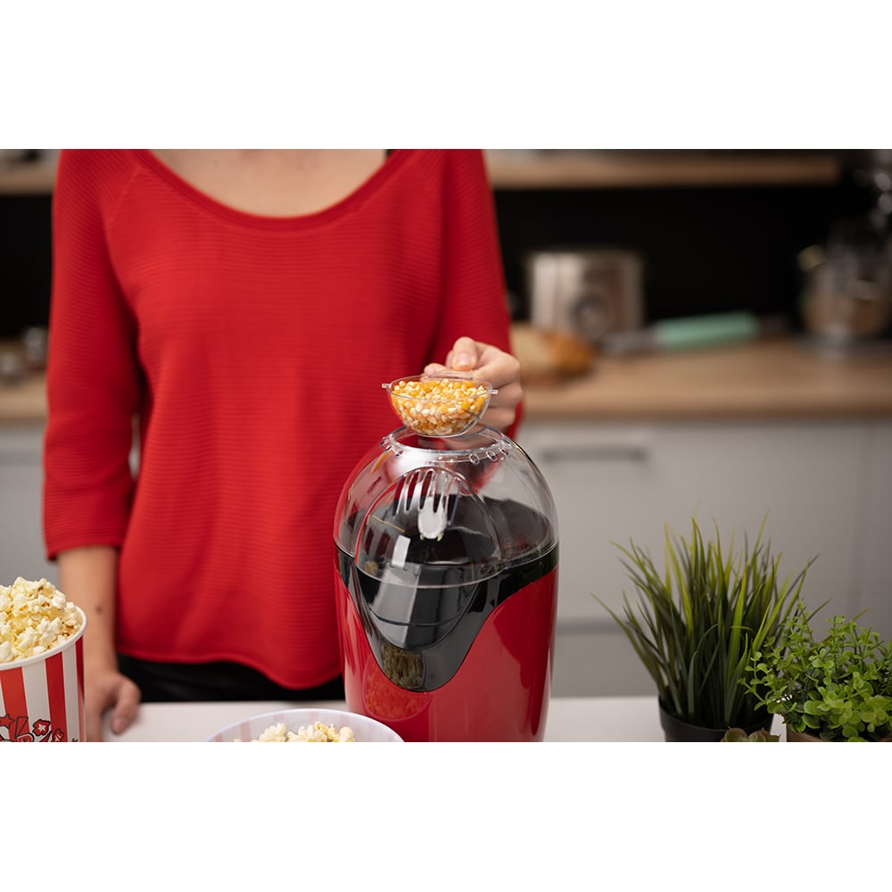 Aparat de popcorn MYRIA MY4474RD, 1200W, rosu-negru
