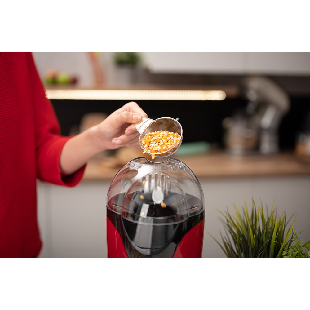 Aparat de popcorn MYRIA MY4474RD, 1200W, rosu-negru