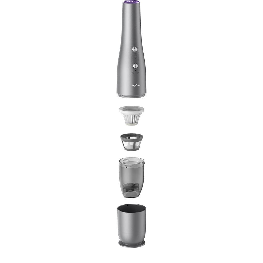 Aspirator de mana MYRIA MY4571, 0.15l, 7.2V, autonomie max 12 min, gri inchis
