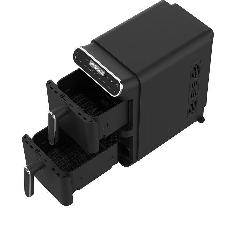 Friteuza cu aer cald dubla MYRIA MY4714, 11l, 2460W, negru