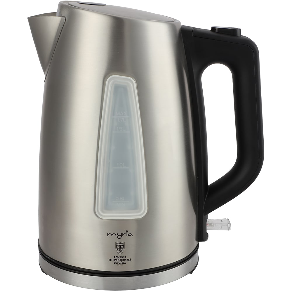 Fierbator apa MYRIA MY4717FRF, 1.7l, 2200W, argintiu-negru 