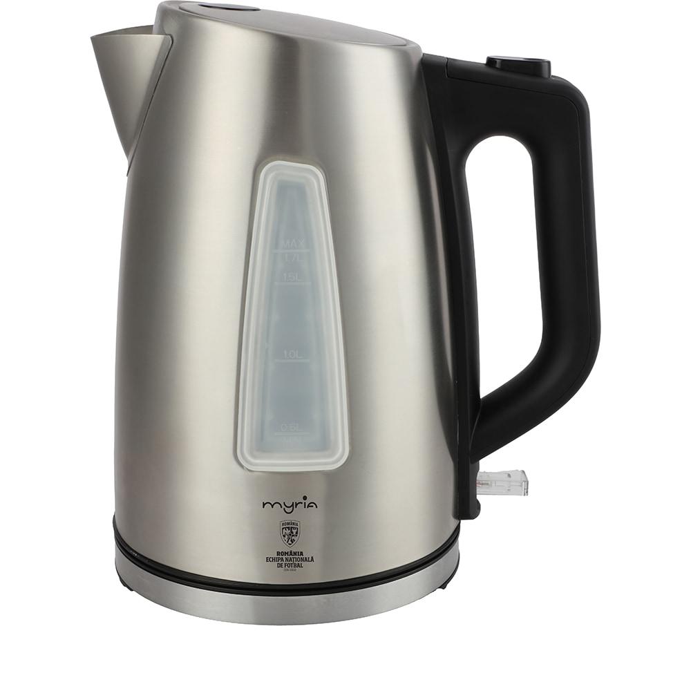 Fierbator apa MYRIA MY4717FRF, 1.7l, 2200W, argintiu-negru 