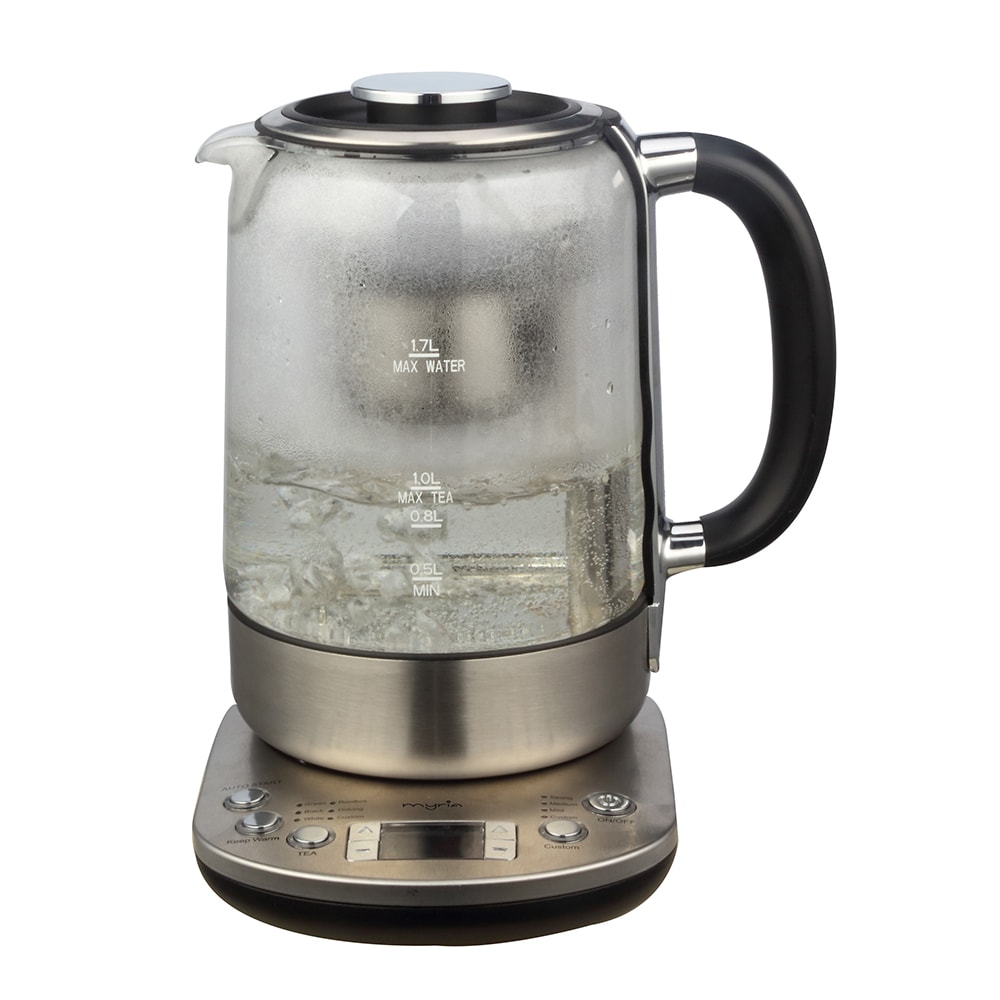 Fierbator apa MYRIA MY4719, 1.7l, 2200W, argintiu-negru 