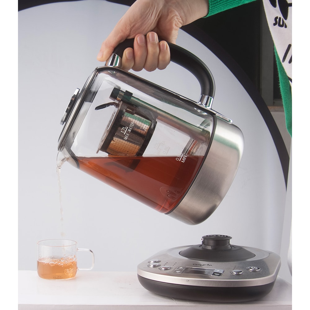 Fierbator apa MYRIA MY4719, 1.7l, 2200W, argintiu-negru 