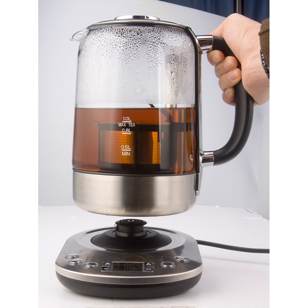 Fierbator apa MYRIA MY4719, 1.7l, 2200W, argintiu-negru 