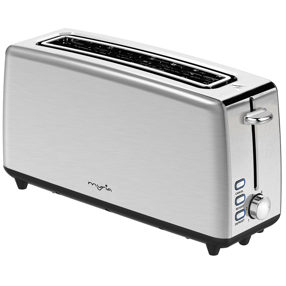 Prajitor de paine MYRIA MY4733, 2 felii, 1000W, argintiu