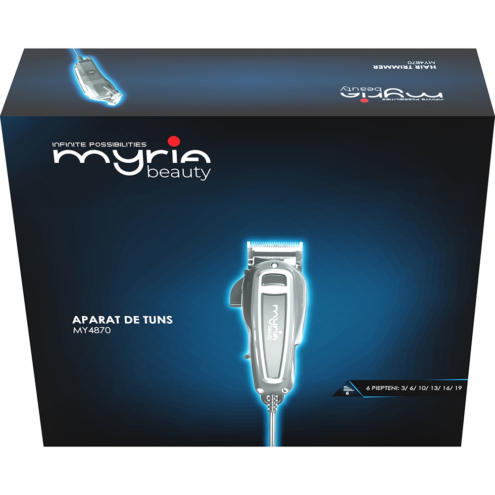 Aparat de tuns MYRIA MY4870, retea, negru