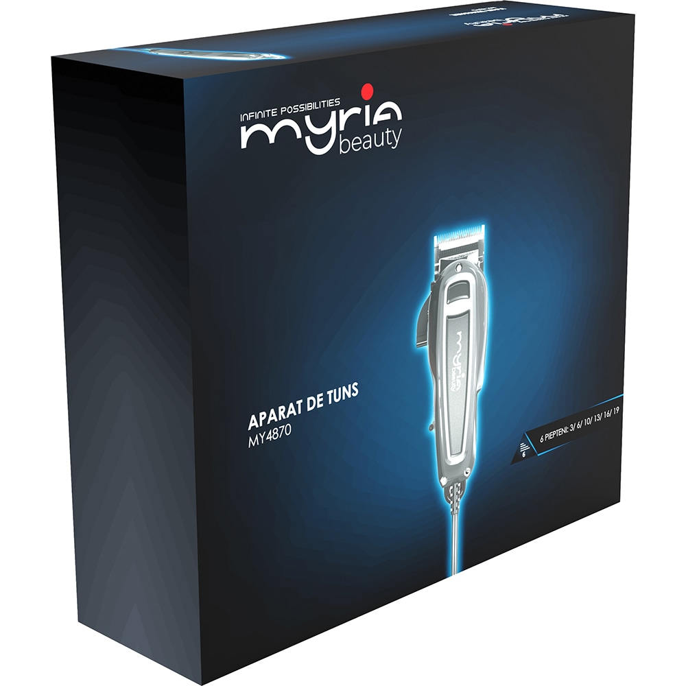 Aparat de tuns MYRIA MY4870, retea, negru