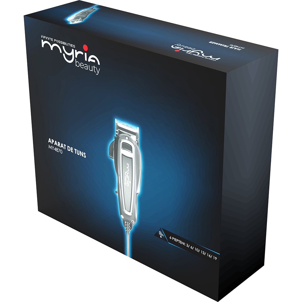 Aparat de tuns MYRIA MY4870, retea, negru