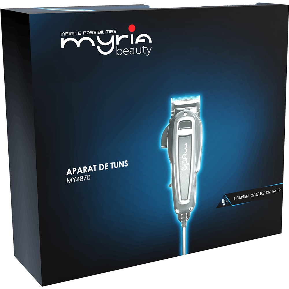 Aparat de tuns MYRIA MY4870, retea, negru