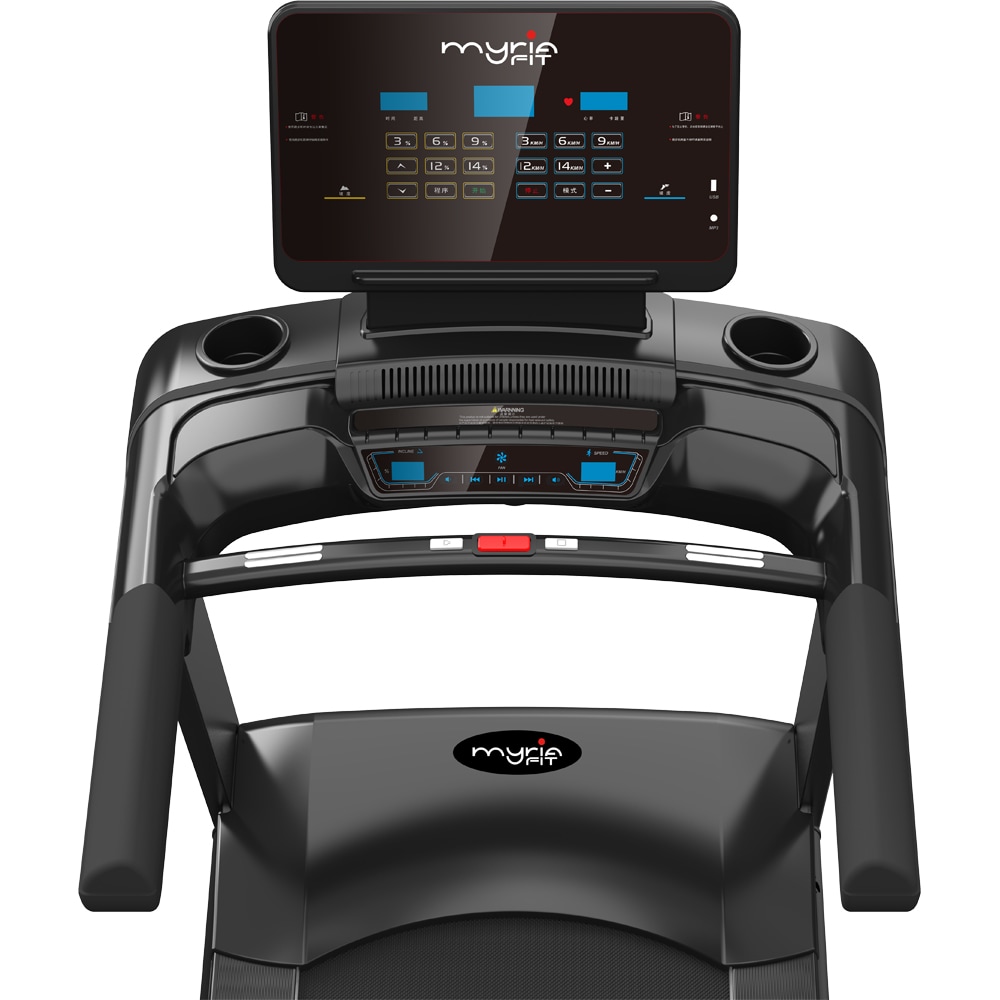 Banda de alergat MYRIA Fit MY7295, viteza maxima 22km/h, greutate suportata 220kg, negru
