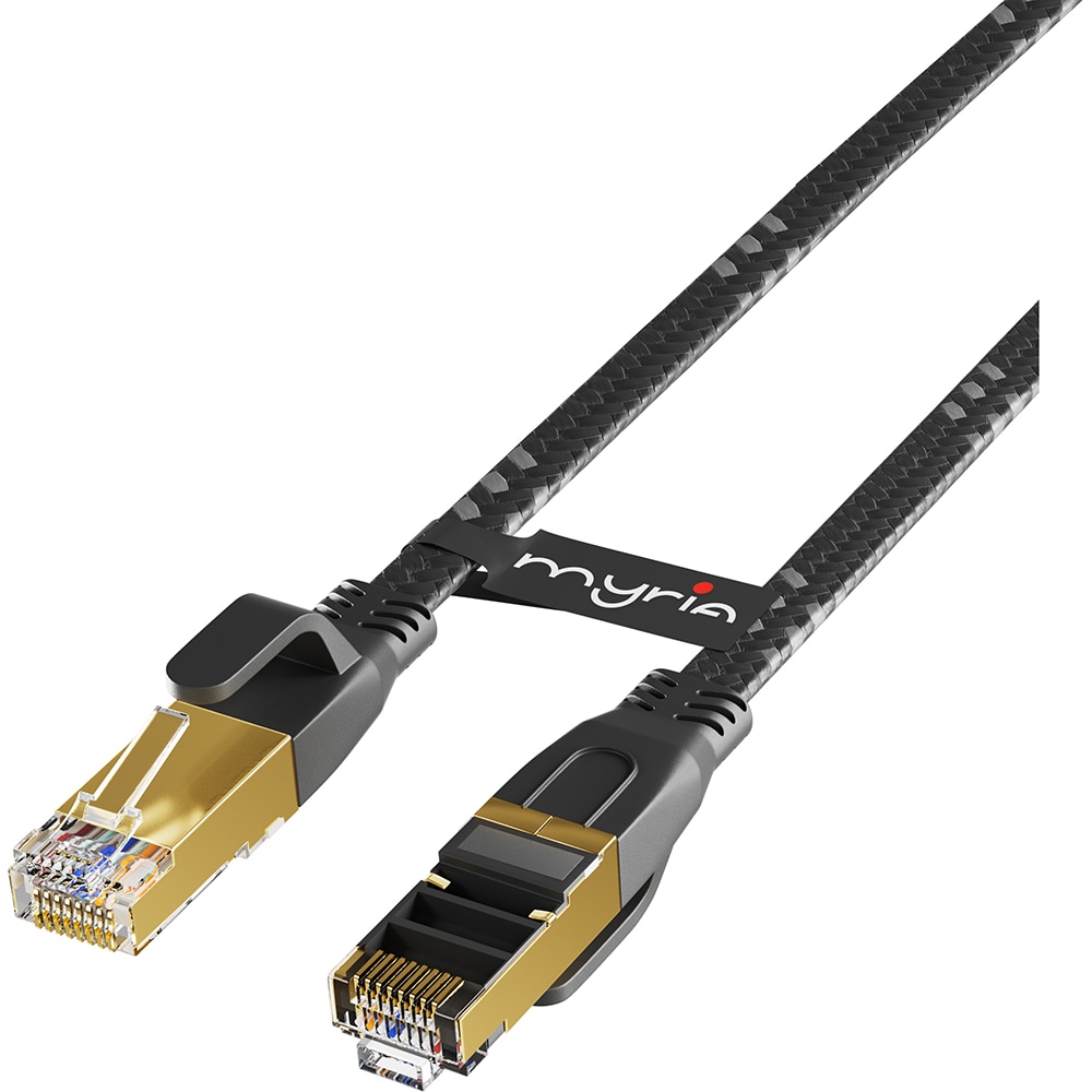Cablu de retea Ethernet CAT8 MYRIA MY8086, 10m, negru