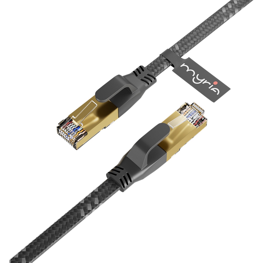 Cablu de retea Ethernet CAT8 MYRIA MY8086, 10m, negru