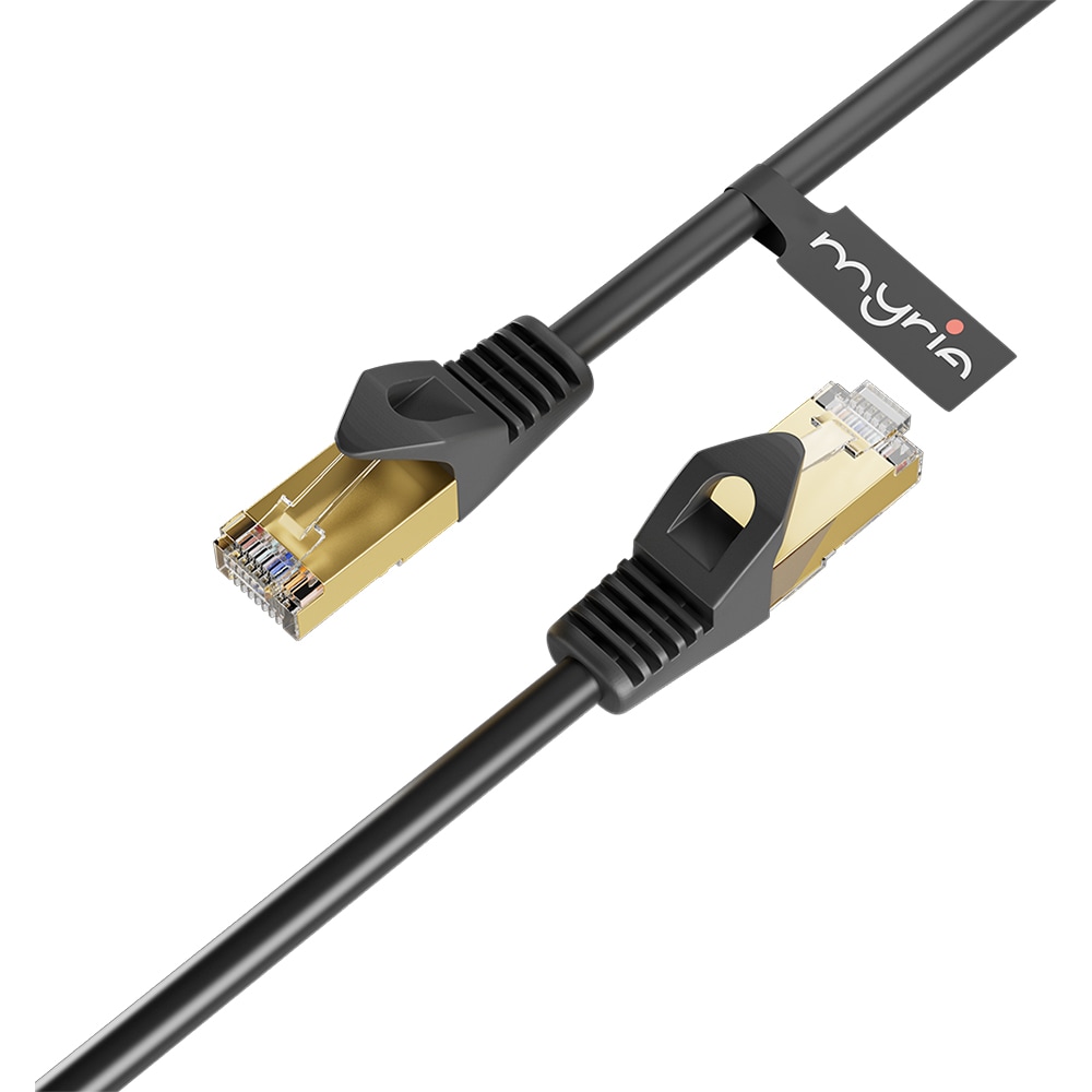 Cablu de retea Ethernet CAT8 MYRIA MY8090, 3m, negru