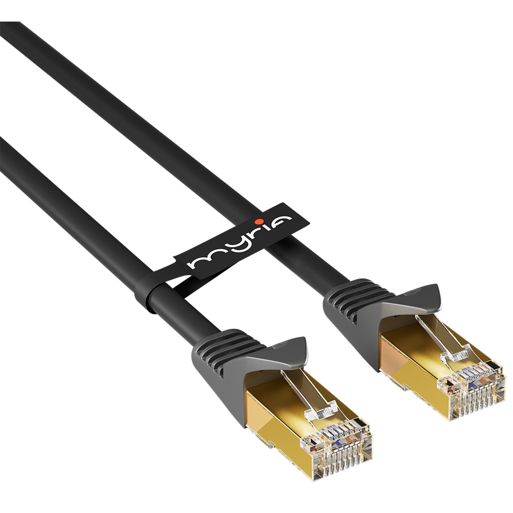 Cablu de retea Ethernet CAT8 MYRIA MY8091, 10m, negru