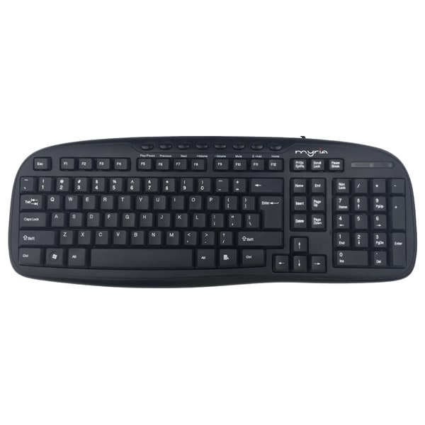 Tastatura cu fir MYRIA MY8506, USB, Layout INT, negru